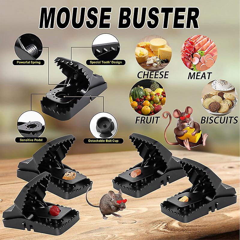 Heavy-Duty Black Mouse Trap ππ₯ | Safe, Reusable & Powerful Grip